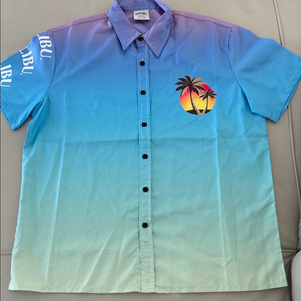Malibu Rum Blue and Purple Gradient Casual Shirt